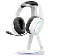 The G-Lab Supporto per cuffie K-Stand Hydrogen - RGB, 2x USB+USB-C, base antiscivolo - Bianco