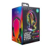 Supporto per cuffie da gioco arcobaleno Stealth e cuffie da gioco con luci LED - per PS4, PS5, XBox, Switch e PC