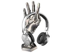 Supporto per cuffie e controller, Cyberpunk, supporto per cuffie da gioco, per controller PS5 o Xbox Series X|S Controller (argento)