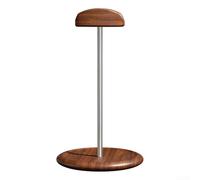 Supporto per cuffie, in legno di noce e acciaio inox, gancio da scrivania con cuscinetti in silicone antiscivolo per cuffie da gioco e musica, per uffici domestici o configurazioni di gioco