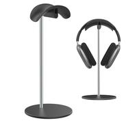 Supporto per Cuffie, Porta per cuffie da tavolo con base in alluminio, compatibile con AirPods Max, Beats, Bose, B&O, Sony, Sennheiser, Gaming (Nero)