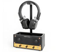 Supporto per cuffie, supporto da scrivania per cuffie da gioco con organizer per cavi, supporto per cuffie curvo, supporto per cuffie con vano portaoggetti, per AirPods Max, Beats, Bose, Sennheiser