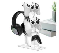 Supporto per cuffie, supporto per cuffie, supporto per cuffie da tavolo, base antiscivolo, 3 ripiani, verticale, espositore, per giochi di intrattenimento, soggiorno, camera da letto, mobili da