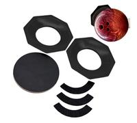 Supporto per cuscinetto abrasivo per palla da bowling, 6 x 7 x 2 cm, in ABS ottagonale, strumento di manutenzione, strumento di pulizia di precisione, espositore per uomini, donne principianti