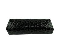 Supporto per cuscino per mani per nail art, in morbida pelle PU, con poggiabraccia a forma di cuore, accessori per manicure, nero