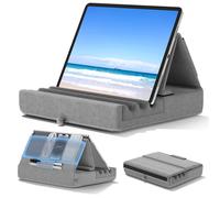 Supporto per cuscino per tablet KDD Supporto per iPad pieghevole per letto e scrivania Dock morbido per tablet con supporto tascabile e stilo per iPad Pro
