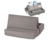 Supporto per cuscino per tablet, morbido cuscino per tablet - Bambola con pad morbido per tablet con tasca, supporto per tablet pieghevole regolabile a 3 angoli di visione Supporto pigro per libri