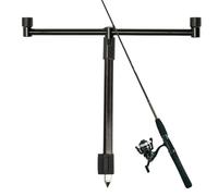 Supporto per da a terra, supporto per canna da a terra, supporto da per canna da supporto, morsetto per bacino del fiume Bass River a 2 teste per rimorchio a da