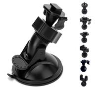 Supporto per dash cam, con ventosa per auto con angolo di 360 gradi, con 6 tipi di adattatore per la guida di videocamere DVR, videocamere GPS, action cam