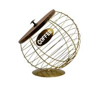 Supporto per di Caffè - 21 x 20 cm Scaffale per Caffè con Capacità | Cesto portaoggetti per borse da caffè in metallo | ?offee Pod Station per panca Soggiorno Party Bar Frutta Pera Snack,