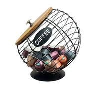 Supporto per di Caffè - 21 x 20 cm Scaffale per Caffè con Capacità | Cesto portaoggetti per borse da caffè in metallo | ?offee Pod Station per panca Soggiorno Party Bar Frutta Pera Snack,