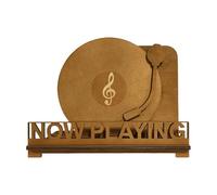 Supporto per dischi, in legno, per collezionisti, sala musica, soggiorno, studio, elegante organizer per esporre dischi in vinile