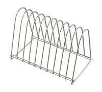 Supporto per dischi in vinile in acciaio inox, per display LP, contiene da 10 a 15 dischi con supporto per grattare il centro dei graffi con design stabile a quadrilatero (10)