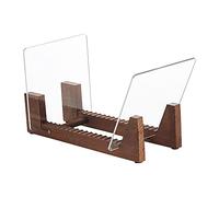 Supporto per dischi in vinile in legno - supporto per dischi IP in vinile - organizer per album - supporto per esposizione per fino a 50 album | DVD | CD, colore: marrone