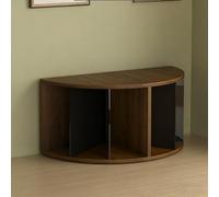 Supporto per Dischi in Vinile Mobile Stereo Hi Fi Rack, Mensola Angolare per TV e Supporto L'intrattenimento Home Theater, per Giradischi Lettore DVD(Brown)
