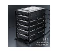 Supporto per Disco Rigido Supporto per Hard Drive per HDD SSD SAS/ da 3,5 Pollici DIY Storage Rack Metallico Hollowout Shelf