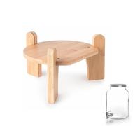 Supporto per Dispenser Di Bevande, Supporto in Legno per Brocca, Bambù Legno, 23 X 14cm, Porta Dispenser Vetro, Per Casa, Matrimoni, Feste, Per Bevande, Cocktail, Dispenser Vuoto per Bevande