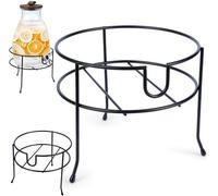 Supporto per dispenser di vetro | dispenser per bevande con rubinetto per bevande in metallo, colore: nero