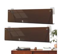 Supporto per display per organizer per dischi senza trapano - Confezione da 2 supporti da parete in acrilico trasparente | Scaffale per dischi galleggiante, adesivo senza trapano, espositore per disch