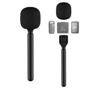 Supporto per DJI Mic 3/Mini/1/2/Rode Wireless GO II/Insta360 X5 Air Handle Rig Wireless Interview Lavalier Microfono Adattatore Palmare per DJI Osmo Pocket 3 Mic 2/Hollyland Lark M1/C1/150/Synco G1/A2