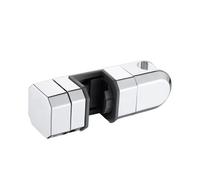 Supporto per doccetta Utile supporto for soffione doccia a tubo quadrato tondo regolabile spruzzatore girevole base fissa staffa di ricambio for binario montante(Silver-square pipe)