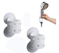 Supporto per doccia a ventosa, supporto da parete per doccetta in silicone, supporto universale regolabile senza fori, rimovibile, riutilizzabile, 2 pezzi, 0219-3