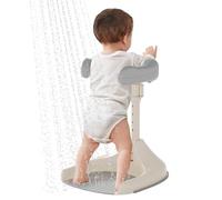 Supporto per doccia per bambini regolabile - Supporto da bagno pieghevole e portatile, base antiscivolo per la sicurezza, adatto per da 6 a 36 mesi, design ergonomico per l'ora del bambino