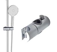 Supporto per doccia per cursore Barr - Supporto a morsetto regolabile in altezza, universale Fit Bracket | Supporto girevole a 360°, braccio doccia antiscivolo per il bagno, vasca da bagno e lavaggio