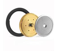 Supporto per doccia per macchina del caffè in acciaio inox, distributore d'acqua per macchine da espresso, flusso d'acqua uniforme, design rinforzato per uso commerciale o domestico