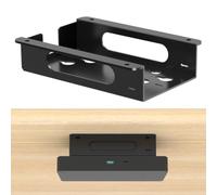 Supporto per docking station Dell da parete e sotto la scrivania per WD19 WD19S WD25 SD25 WD22TB4 WD19TBS UD22 Series Dock e adattatore di alimentazione in metallo staffa di montaggio per Dell nero