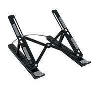 Supporto per docking station per computer portatile, pieghevole in lega di alluminio, raffreddamento USB, organizer da scrivania illuminato RGB, supporto angolare regolabile | Efficienza della