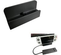Supporto per docking station Retroid Pocket 5 con 90 gradi di tipo C per l'accesso per una configurazione organizzata, staffa di supporto leggera per console di gioco, design portatile, grigio (nero)