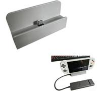 Supporto per docking station Retroid Pocket 5 con tipo C a 90 gradi per l'accesso per una configurazione organizzata, staffa di supporto leggera per console di gioco, design portatile, grigio (grigio)