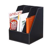 Supporto per documenti triplo portariviste portadocumenti per lettere e lettere in pelle organizer verticale verticale da scrivania espositore per file