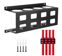 Supporto per Elettrodi di Saldatura,Supporto di Stoccaggio per 4 Tubi di Elettrodi - Organizzatore A Parete In Acciaio Per Aste Di Saldatura Per Utensili Industriali Per Elettricista