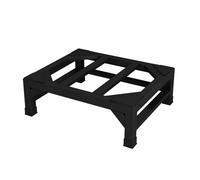 Supporto per elettrodomestici Resistente, 56x56x30 cm, piedistallo per Lavatrice e asciugatrice con Piedini in Gomma, Base in Acciaio al Carbonio, Colore Nero, Senza necessità di Montaggio, per Uso