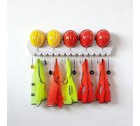 Supporto per elmetto a parete, Porta-elmetto da cantiere, Rastrelliera a muro per elmetti di sicurezza con ganci e alloggiamento per targhetta identificativa, Porta-elmetto per vigili del fuoco