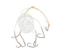 Supporto per esca, con alimentatore di 6 ami resistente, supporto per esche da bagre, per la cattura di fango e la cattura di granchi in acqua dolce e in acqua salata nei laghi e nei fiumi
