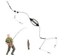 Supporto per esche da pesca, trappola per esche da pesca, cestino per mangime per pesca alla carpa, portatile, per acqua dolce e acqua salata