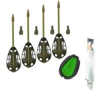 Supporto per esche preassemblato per pesca alla carpa, con alimentatore in linea in lega di zinco da 30 g, 40 g, 50 g, 60 g, per un posizionamento accurato dell'esca (D)