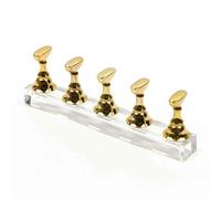 Supporto per esercitarsi con le unghie, Bastoncini campione for unghie Multicolor Display for esercitazione smalto gel for manicure che mostra lo strumento for scaffale(Gold)