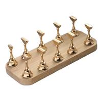 Supporto per esercitarsi con le unghie, Set di supporti for esercitazioni su scaffale for esposizione unghie in acrilico con supporto, multicolore(Gold)