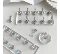 Supporto per esercitarsi su unghie lunghe in acrilico con strass, decorazione per unghie vintage con perline in resina e fiori laser, per uso domestico e in salone, adatto per madri, sorelle, mogli, a