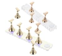 Supporto per Esercitazioni di Unghie in Acrilico 2 Set Base | Espositore per Unghie Finte Press, Display Ordinato per Salone e Portfolio, Portatile e Decorativo