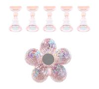 Supporto per Esercizi Nail Art per Punte Unghie, Acrilico Rosa | Base Stabile Installazione Rapida, per Pittura Decorativa e Salone, Mostra i Disegni Ordine
