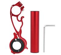 Supporto per estensione del manubrio della bicicletta, supporto multifunzione in lega di alluminio da 10 cm per faro e computer da bici, adatto a manubri da 22,2-31,8 mm con sicure (Rossa)