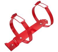 Supporto per Estintore da Muro Rosso in Ferro, Regolabile Fino a 2kg | Porta Estintore Compatto, Installazione a Parete Facile, per Case e Uffici, Fissaggio Sicuro