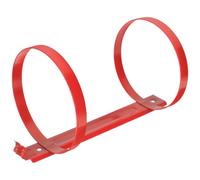 Supporto per Estintore Viti da Parete Rosso in Acciaio Inox | Montaggio Stabile, Accesso Rapido, Superficie Lucida e Liscia, per Manutenzione Edificio e Gestione Impianti
