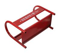 Supporto per Estintori a Polvere da Pavimento in Ferro Rosso | Base Rinforzata, Struttura a Rack, per Due Unità da 2-4kg, Uso Ordinato e Stabile