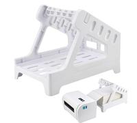 Supporto per etichette termiche - Stand per etichette Fan -Forth | Supporto per rotolo adesivo | Accessorio per stampanti per etichette desktop, organizer per rotolo termico portatile, stazione per